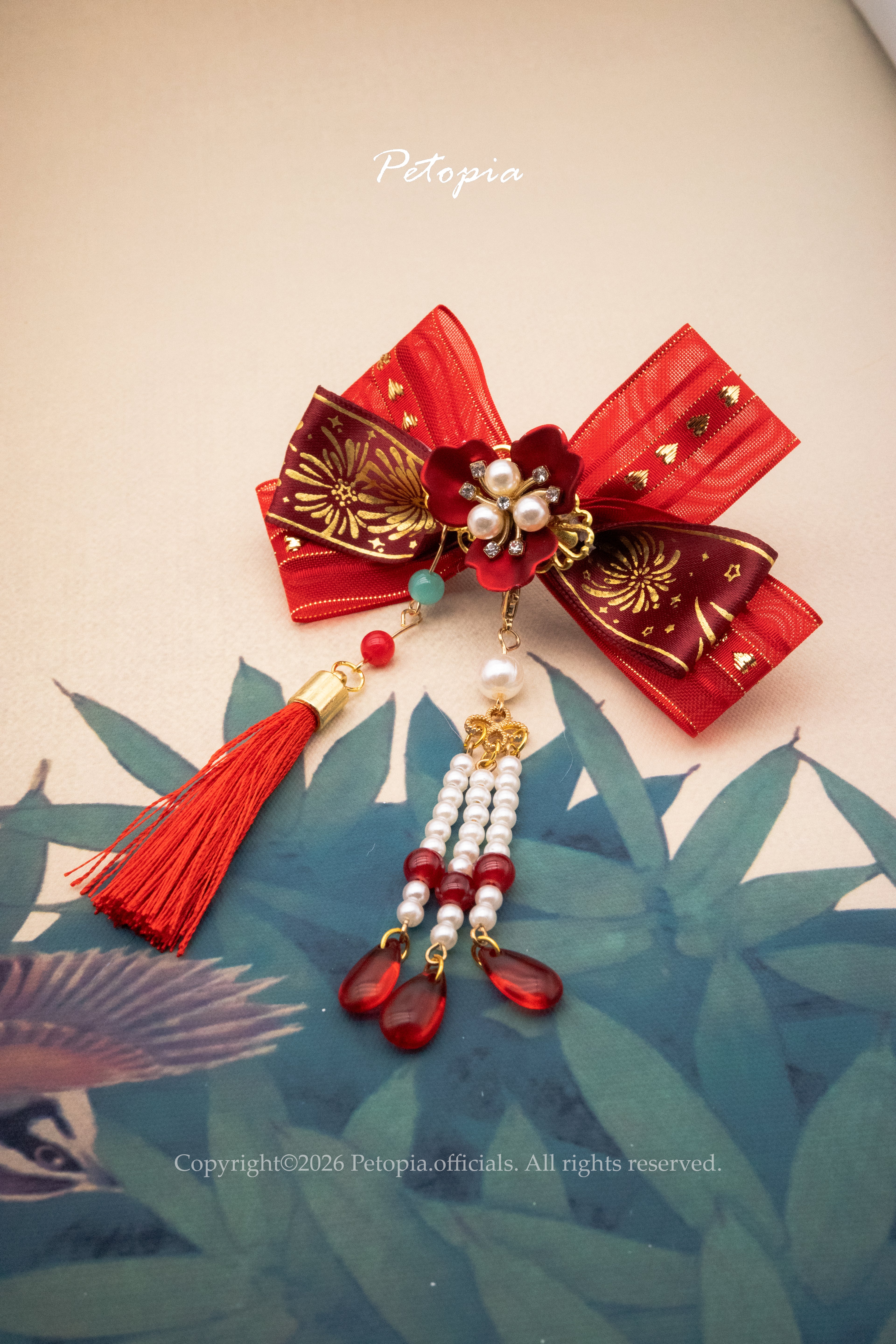 Prosperity Lace Koi Bib