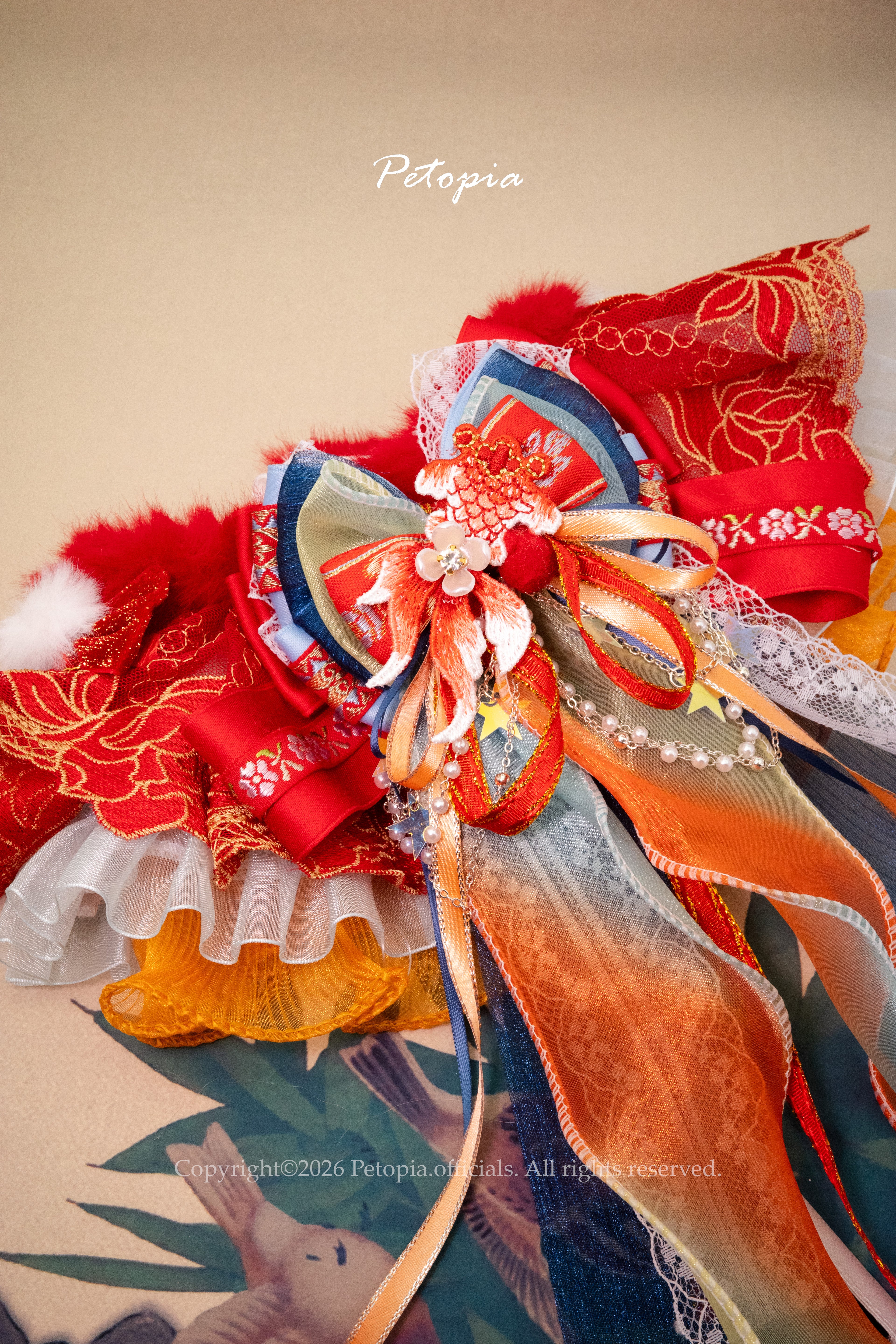 Prosperity Lace Koi Bib