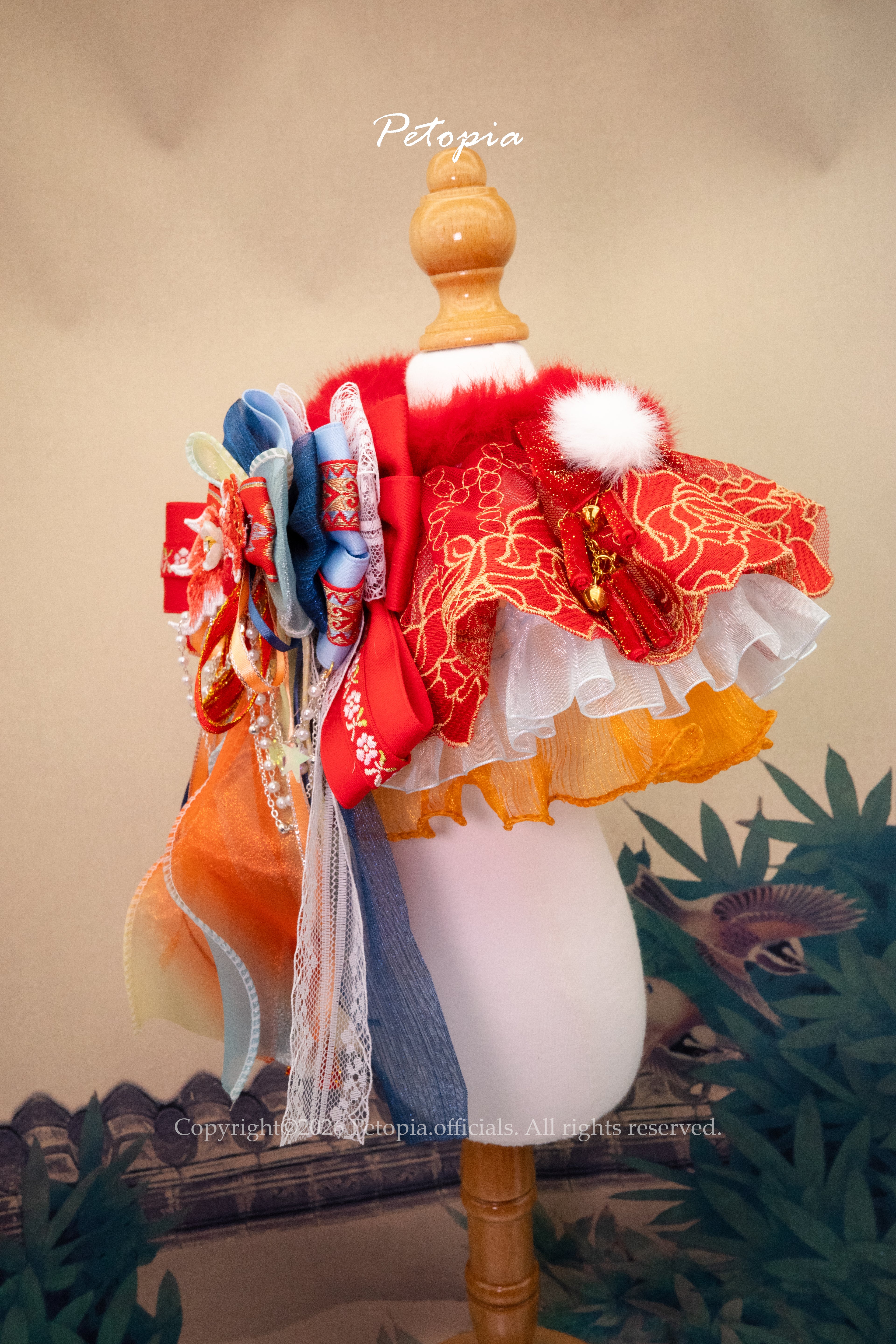 Prosperity Lace Koi Bib