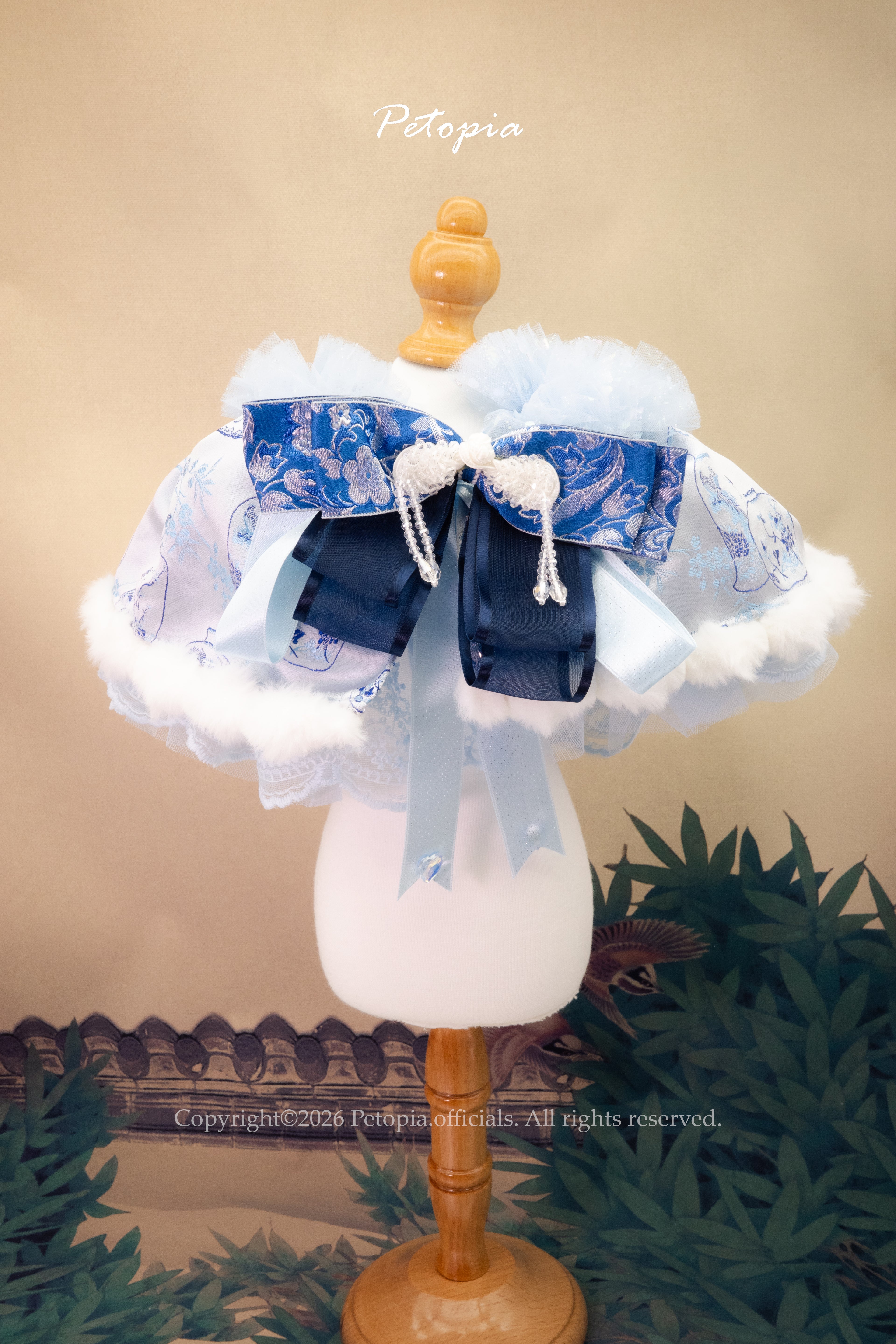 Porcelain Winter Rhyme Bib