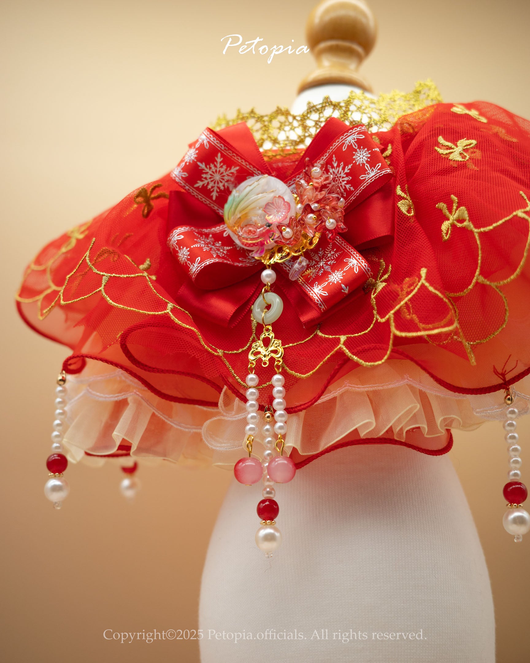 Golden Koi Pearl Bib