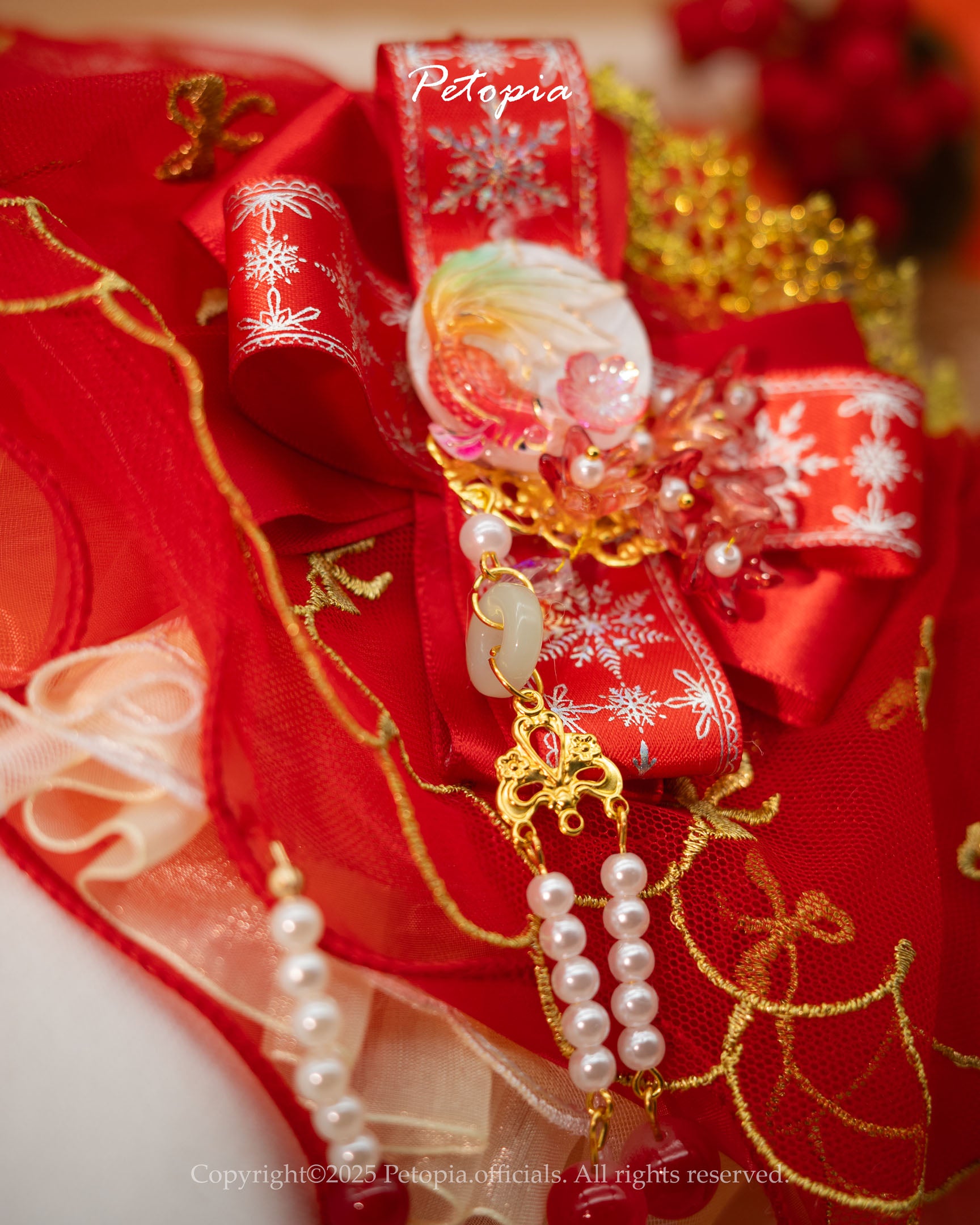 Golden Koi Pearl Bib