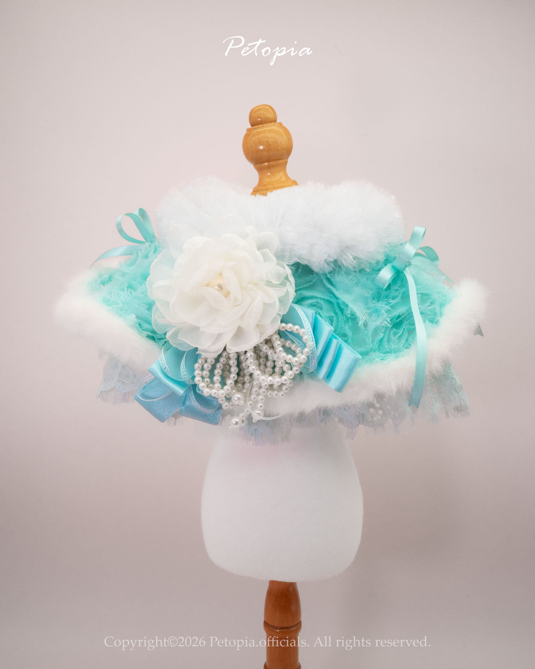 Tiffany Blue Flower Bib