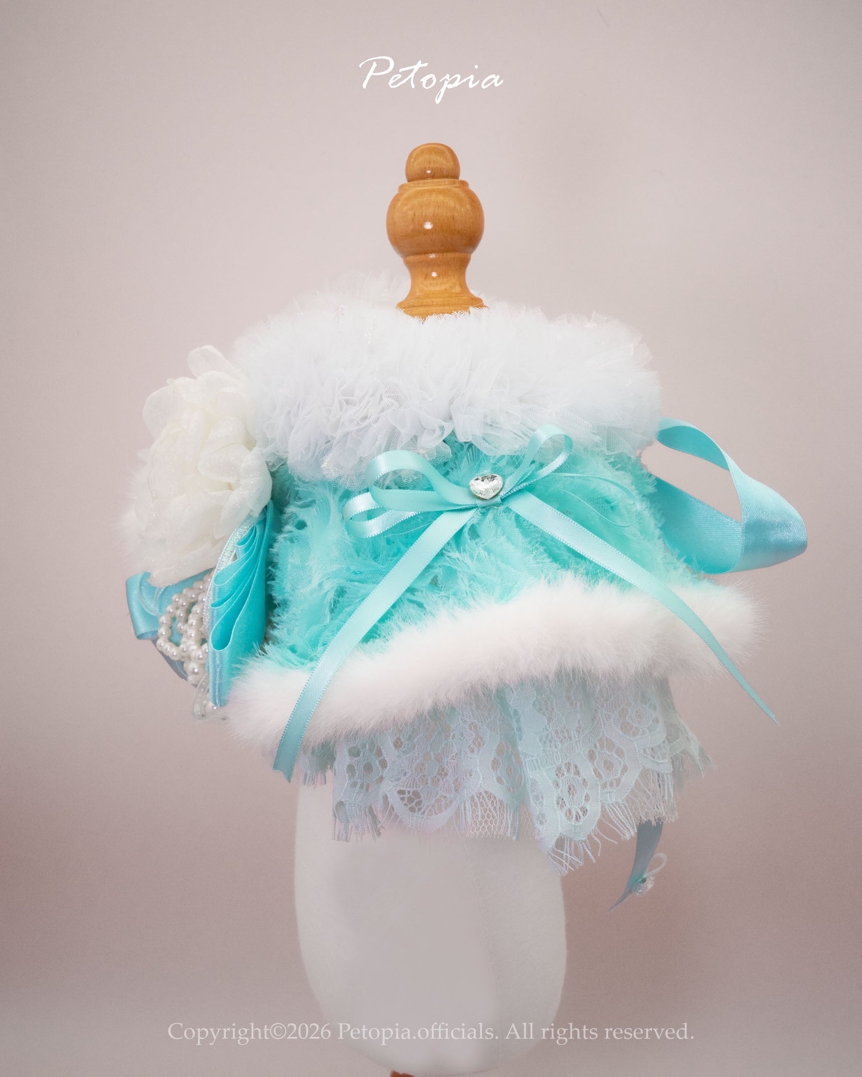 Tiffany Blue Flower Bib