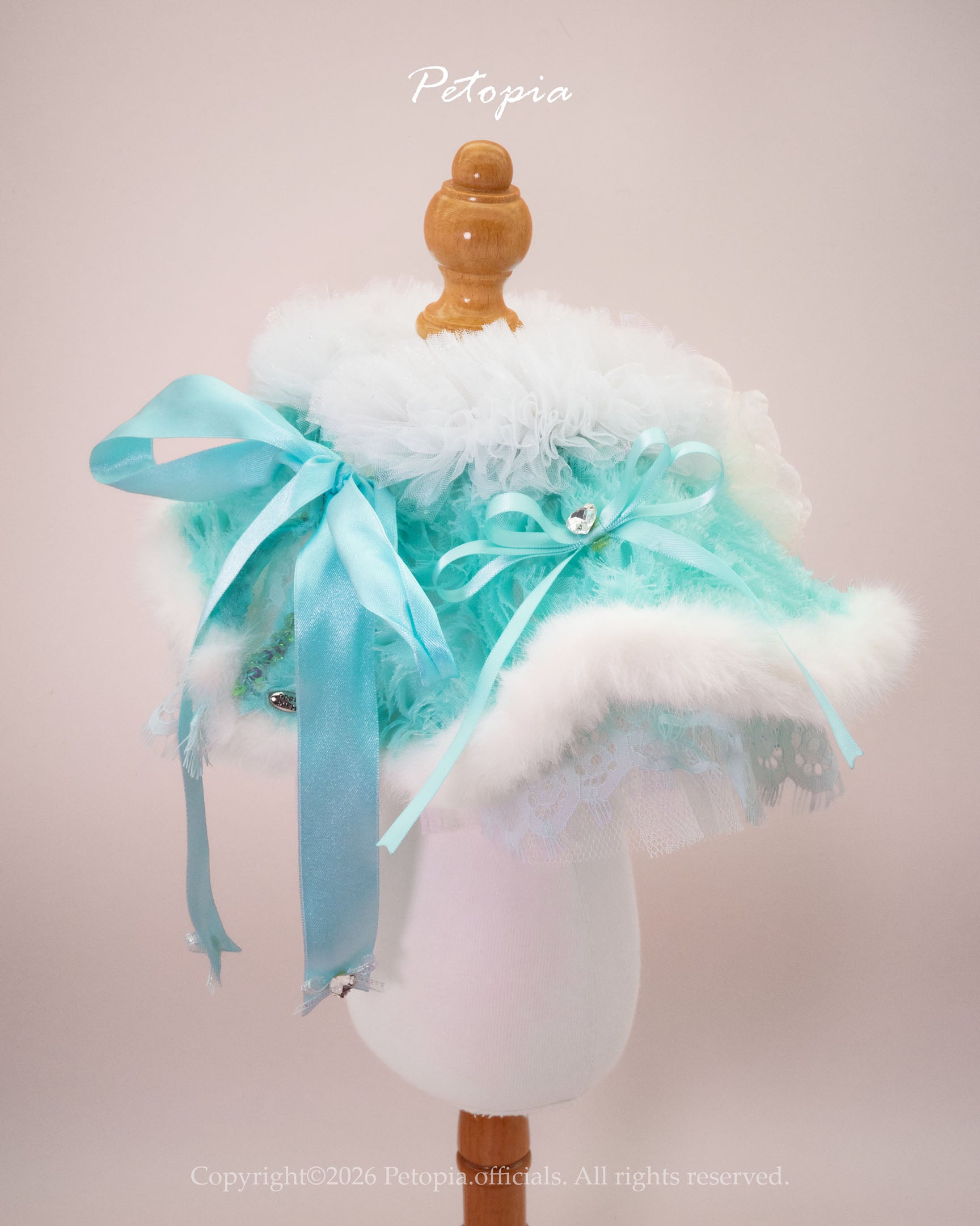 Tiffany Blue Flower Bib