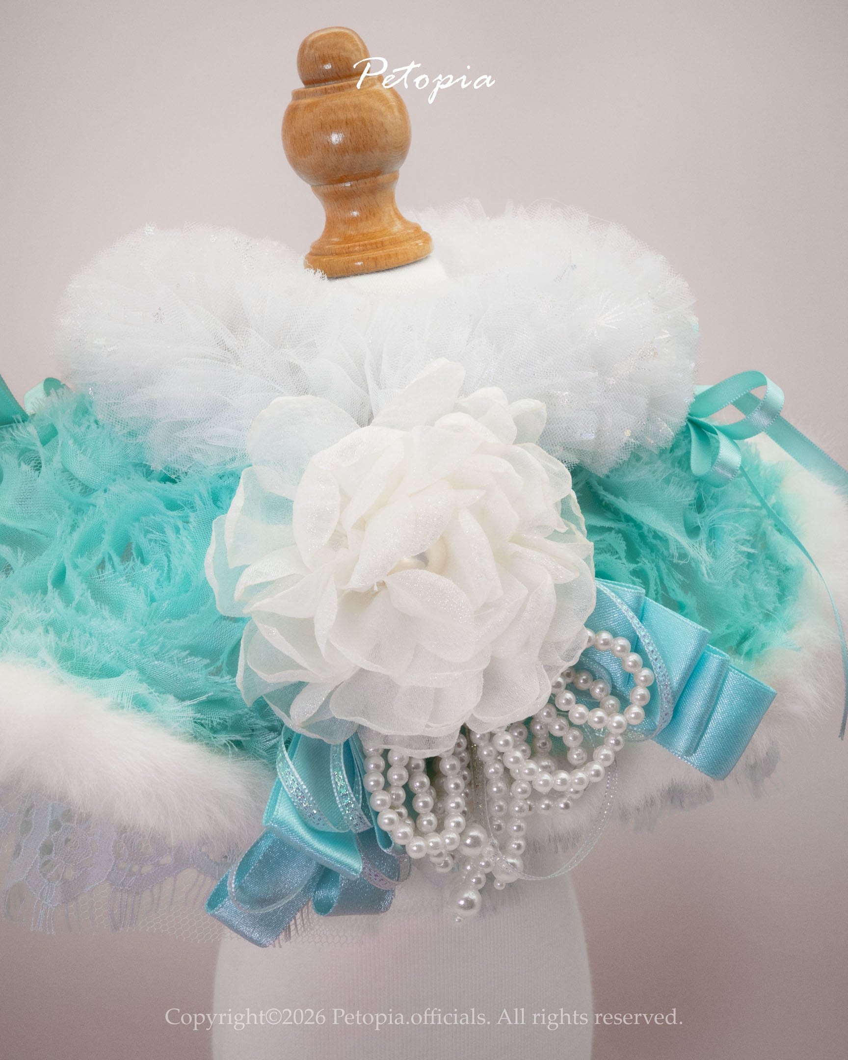 Tiffany Blue Flower Bib