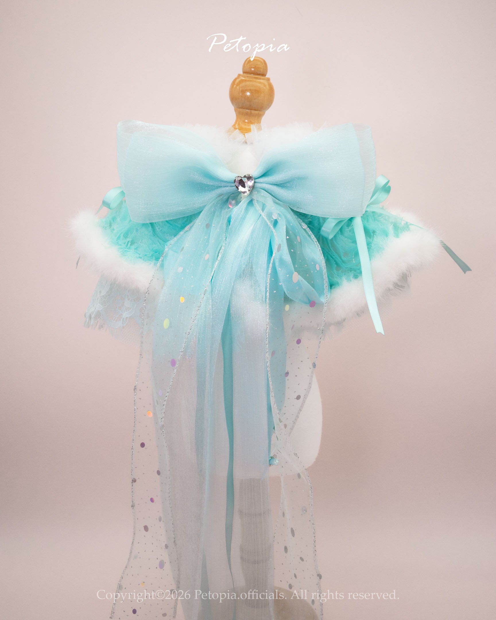 Tiffany Blue Flower Bib