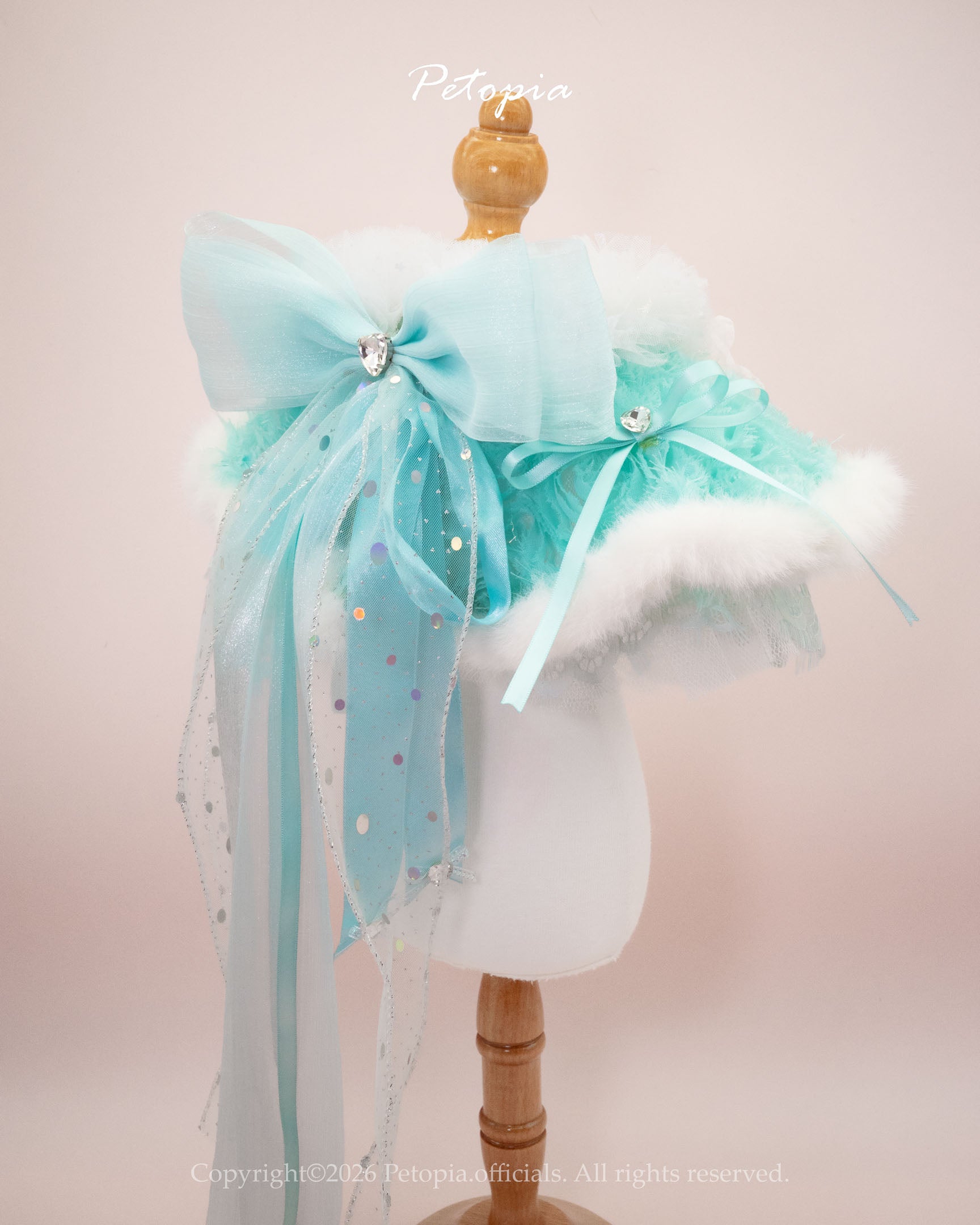 Tiffany Blue Flower Bib