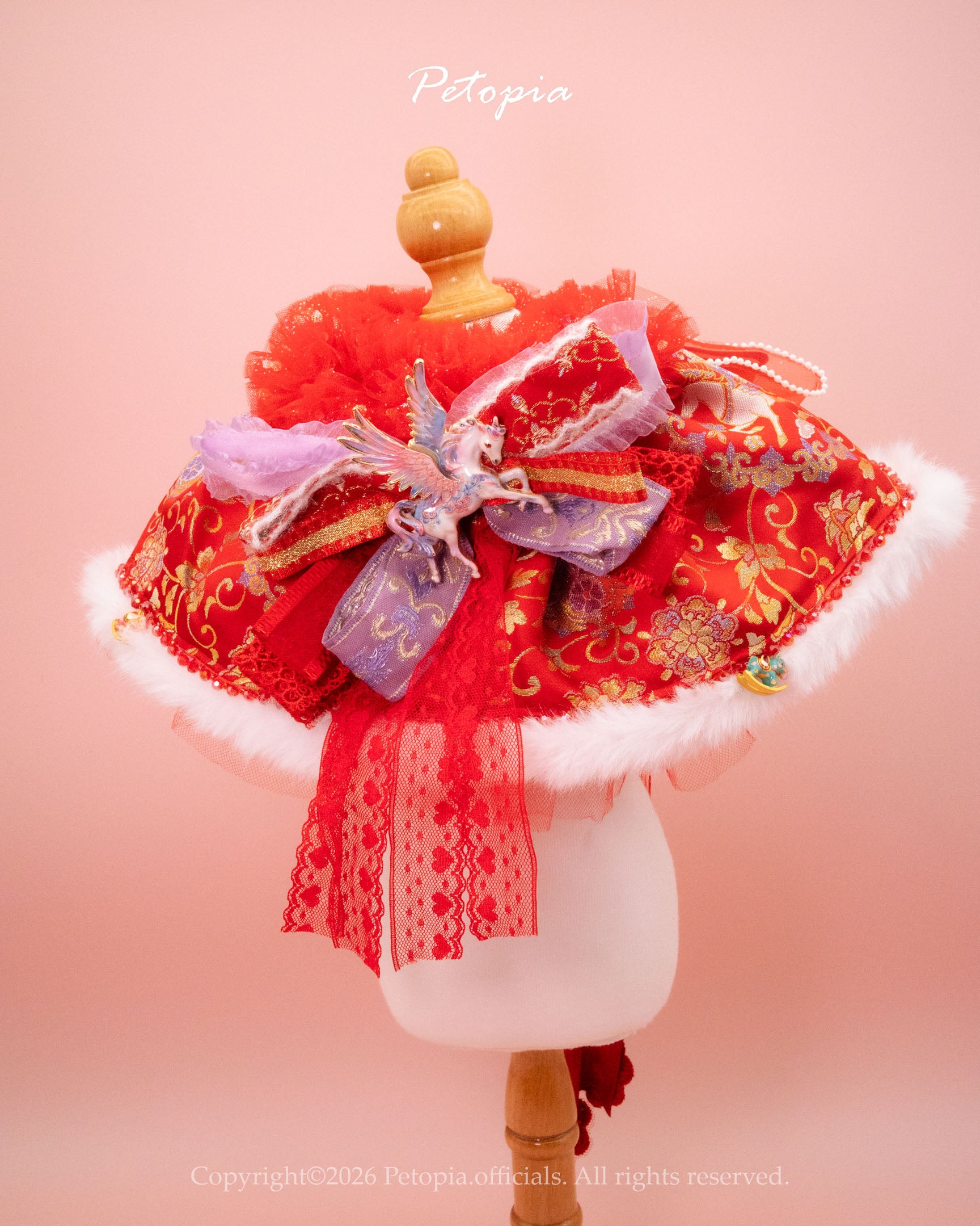 The Celestial Pegasus Song Brocade Bib