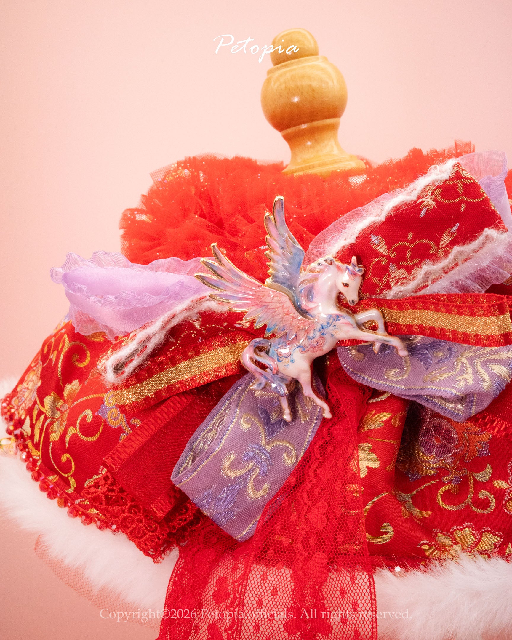 The Celestial Pegasus Song Brocade Bib