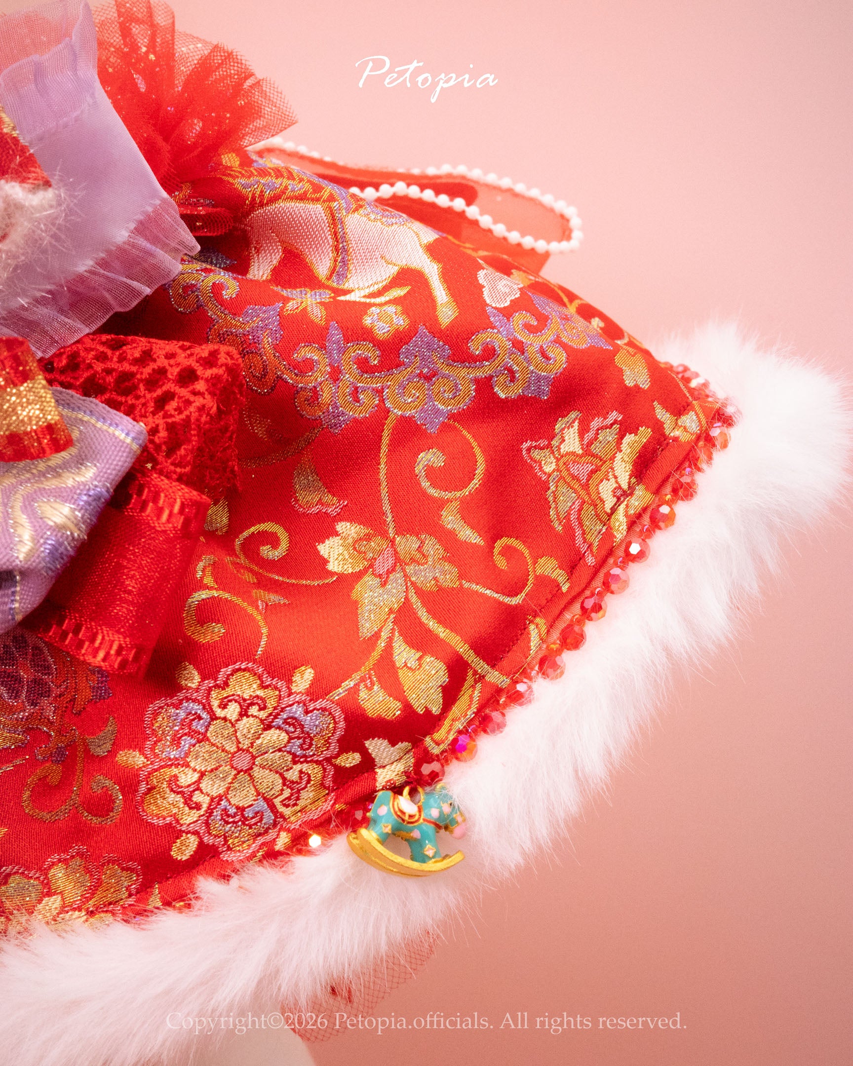 The Celestial Pegasus Song Brocade Bib