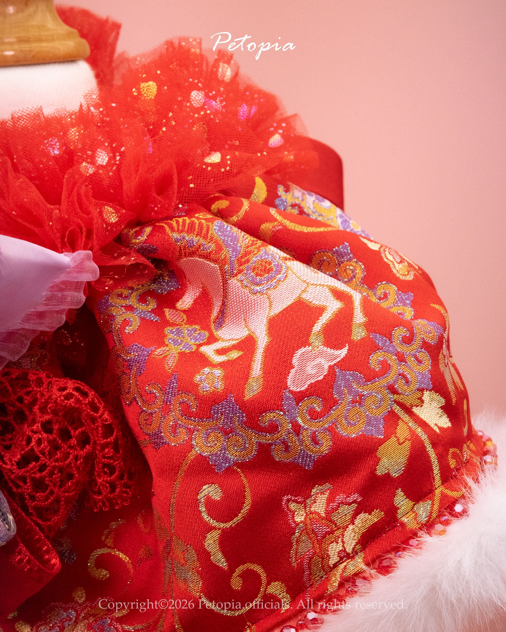 The Celestial Pegasus Song Brocade Bib