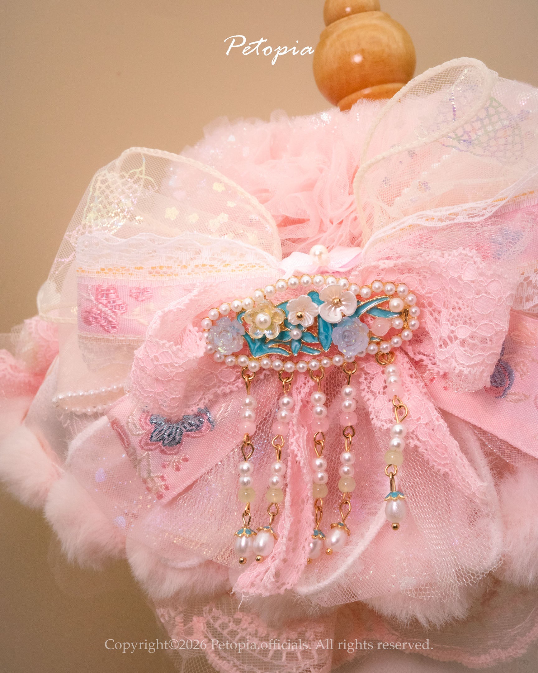 The 'Peach Blossom' Fairy Bib
